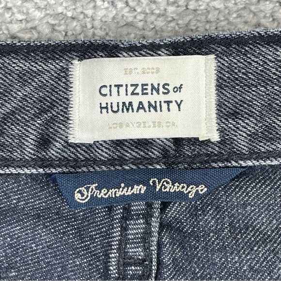 Citizens Of Humanity Sabine Jeans Women’s 26 Gray Straight High Rise Raw Hem - Picture 6 of 15